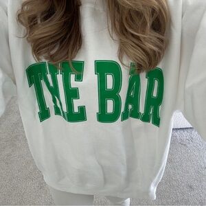 The Bar Varsity Sweatshirt - Green/White